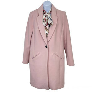 NWT WHBM Pink Rose Mist Mid Length Blazer Coat Size M